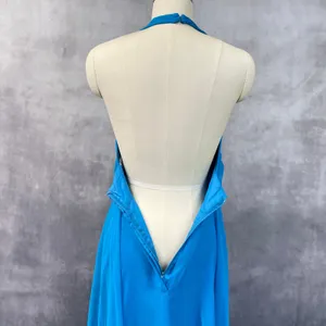 Vintage Mike Benet Formals Dress Womens Size 10 Halter Flowy Chiffon Glam Prom thumbnail 9