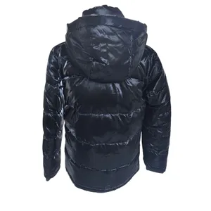 Levis NWT Womens Shiny Black Quilted Bubble Puffer Hooded‎ Jacket XS thumbnail 4