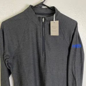 Peter Millar Perth Performance 1/4 Zip Womens M Gray Melange Raglan HBS Logo UPF thumbnail 4