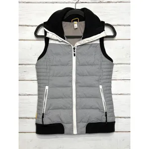 Lole Puffer Vest Small Gray Black Duck Down Hooded Quilted Full Zip Outdoor thumbnail 2