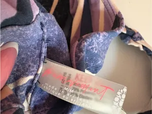 Free People Navy, Cream & Lavender Printed Tank thumbnail 3