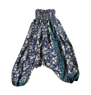 Unbranded Women’s Harem Pants Floral Print Drop Crotch Unique Hippie Size S READ thumbnail 2