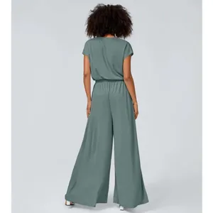 Halara Waffle vneck Surplice jumpsuit  thumbnail 2