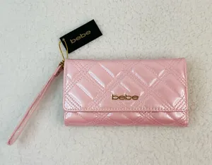 Bebe Cameron Trifold Wristlet Wallet NWT thumbnail 1