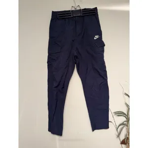 Nike Womens Sportswear Cargo Pants Navy Blue Tapered Elastic‎ Waist Small thumbnail 2