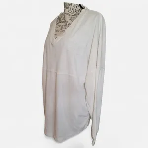 PINK Victoria's Secret White V-Neck Sweatshirt thumbnail 2