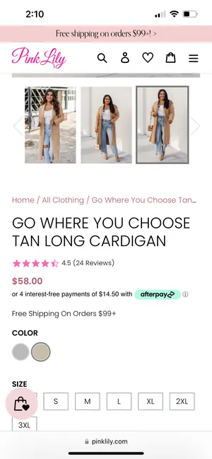 Pink Lily Coatigan thumbnail 4