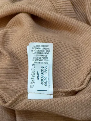 Aerie XXL camel tan Ribbed Long Sleeve Henley Top Snap Button Casual Basic thumbnail 9