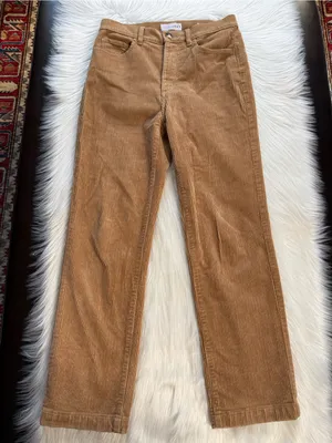 LOFT Gold Straight Leg Ankle Length Corduroy Pants thumbnail 2