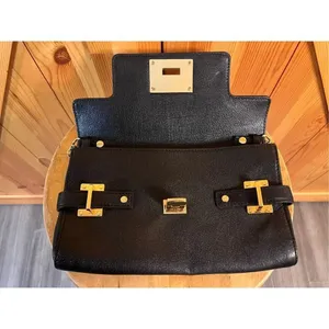 Michael Kors black leather chain purse (7838) thumbnail 7