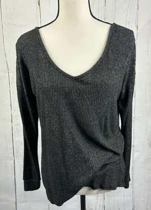 ‼️final must bundle‼️ Peyton Primrose Comfy Thin Knit Pullovert Gray Charcoal Gray Size M thumbnail 1
