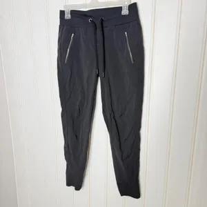 Athleta Trekkie North Jogger Black Zip Pocket Stretch Travel Pants 705 thumbnail 2