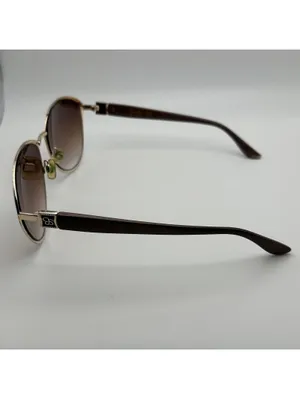 Jessica Simpson Gold & Brown Gradient Cat Eye Sunglasses thumbnail 4