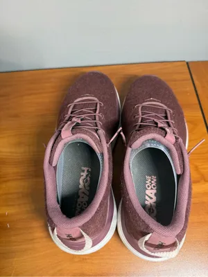 Hoka Women's Hupana Flow‎ Wool Mauve Pink Sneaker Running Shoe Comfort W7.5 thumbnail 5