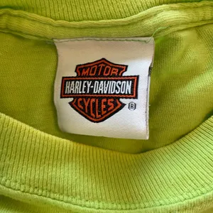 Harley Davidson Y2K Neon Lime Green Alabama Graphic Tee Shirt Size Small thumbnail 7
