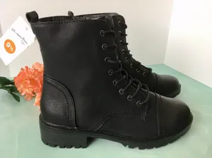 Black Combat Boots, Size 9 1/2 thumbnail 1