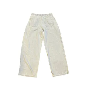 Uniqlo Drapey Denim Pleated Relaxed Wide Leg Denim Pants SZ 5 Streetwear Y2K thumbnail 2