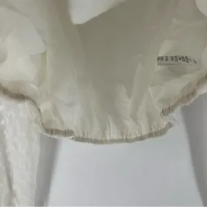 Heatherly Cottage Eyelet Crop Top Balloon‎ Sleeve Peasant Embroidered Size XSP thumbnail 6