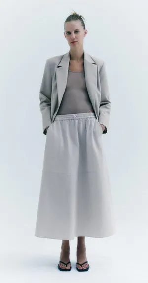 ZARA oversize blazer casual suit relaxed boyfriend mom suit jacket thumbnail 3