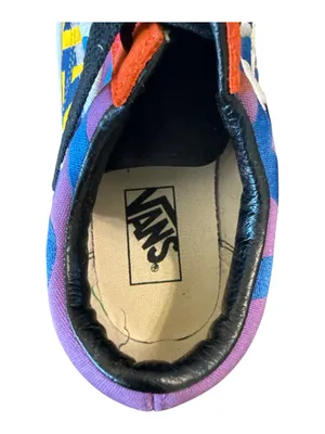 Vans Multicolor Purple Blue Orange Red Yellow Canvas Low-Top Sneaker thumbnail 6