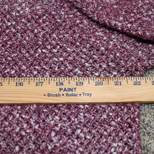 J.‎ Crew Honeycomb Knit Crewneck Wool Blend Sweater XL Heathered Maroon Knit thumbnail 9