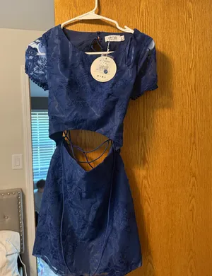 Three Sisters Boutique Mini Dress Blue Size 2 thumbnail 6