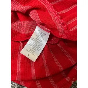 Ava James red striped peplum sleeveless tank top L thumbnail 3