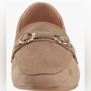 NEW YOKI Tan Faux Suede Loafer Flat 8 thumbnail 2