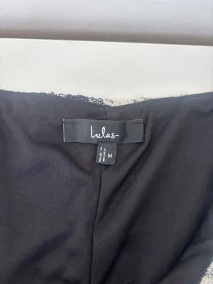 Lulus tweed skirt black and white thumbnail 2