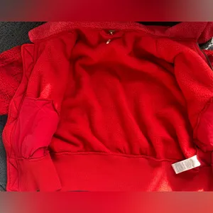 Free People Cozy Up Cardigan in High Risk Red Size Large thumbnail 10