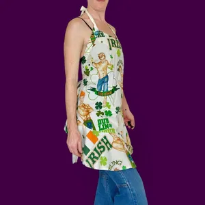 Handmade Irish St. Patrick’s Day Feeling Lucky Hot Men Kitchen Apron thumbnail 4