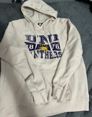•UNI Panthers Hoodie White Size L thumbnail 1