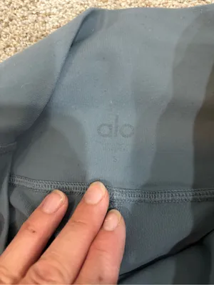 Alo Yoga Moto Full Length Airbrush Legging Gray Small Workout Activewear Running thumbnail 8