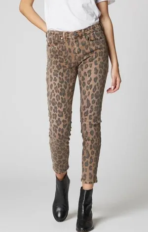 Blank NYC The Reade Crop Catwalk Cropped Denim Animal Print 28 thumbnail 2