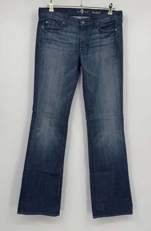 7 For All Mankind Bootcut Jeans Womens 31 Medium Wash Mid Rise Boho Casual Denim thumbnail 1