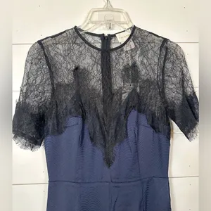 NEW Foxiedox Nixie Lace Wide Leg Illusion Neck Jumpsuit, NWT, Size XS, MSRP $189 thumbnail 7