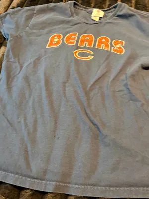 NFL Chicago Bears Blue Short Sleeve Tee with Orange Logo thumbnail 1
