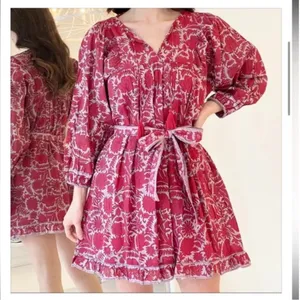 Cleobella Kaz Mini Dress Floral Print Statement Sleeves 100% Cotton Size‎ Xs thumbnail 2