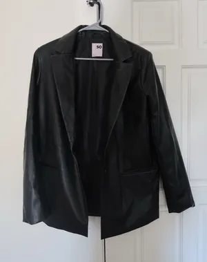 SO Faux Leather Blazer thumbnail 1