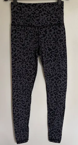 Athleta Elation Ultra High Rise XXS Grey Black Leopard Animal Print Legging thumbnail 1