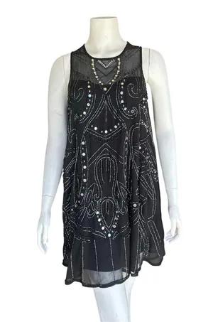 Chelsea & Violet Black Sequin Halter Mini Dress thumbnail 3