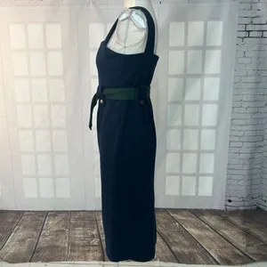 🔥5/$25 sale🔥 Green and Blue colorblock Sleeveless Midi Zip Up Dress Size Small thumbnail 4
