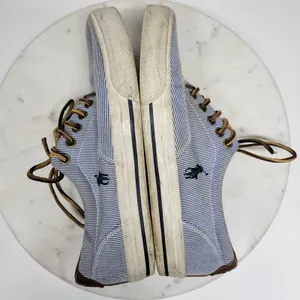 Polo Ralph Lauren Vaughn Boat Shoes Mens 9.5 Blue White Pinstriped Deck Sneakers thumbnail 11