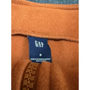 Vintage Y2K Women's Gap Wool Orange Mini Skirt, Size 6 Mad Men Retro‎ thumbnail 4