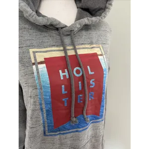 Hollister Sweater Womens Small Gray Logo Hoodie Comfort Sweatshirt‎ thumbnail 2