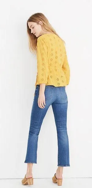 Scalloped Eyelet Wrap Top thumbnail 3