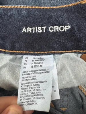 American Eagle Super Stretch Artist Crop Size 14 Dark Wash Jeans thumbnail 5