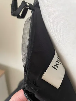 House of CB Princess Tulle Bow Sweetheart Black Mini Dress Size Small Tall thumbnail 8