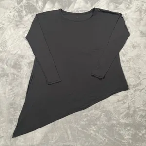 Lululemon Long Sleeve Top 8 Black Side Tie Lightweight Yoga Layering Drapey thumbnail 1