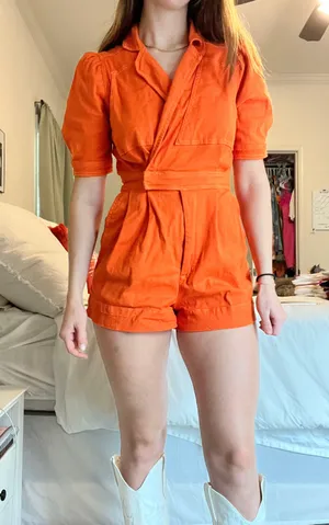 Boutique day + moon Orange Romper thumbnail 3